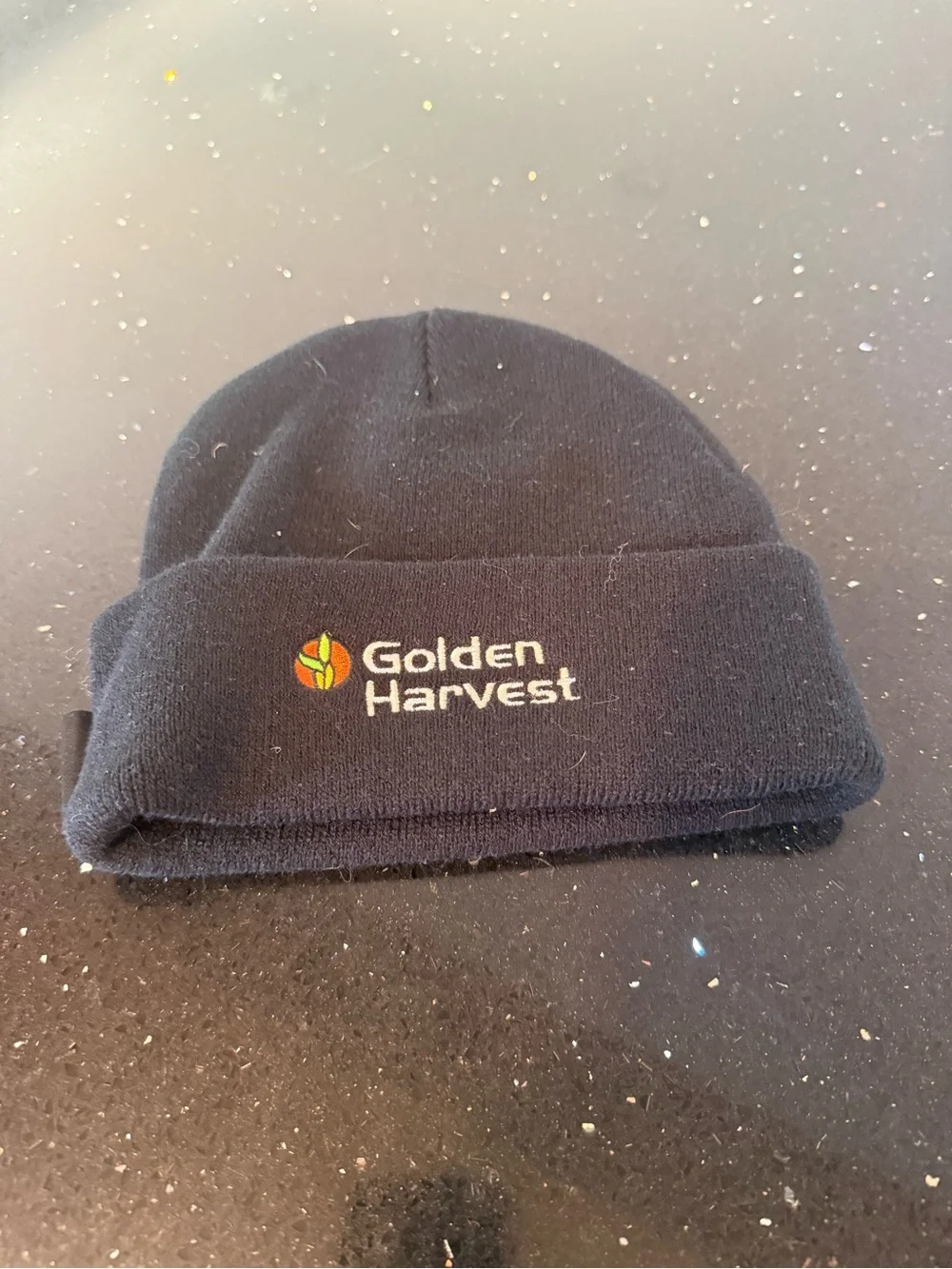Golden Harvest Black Knit Beanie